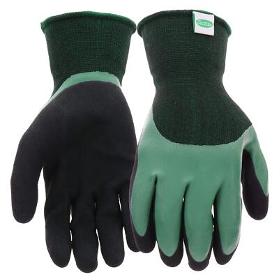 Scotts Men's Doubled Dipped Latex Work Gloves Water Resistant Excellent Grip Abr