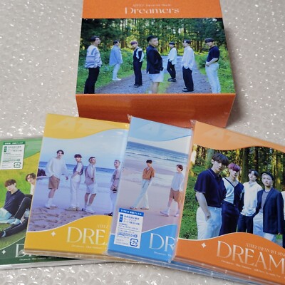 ATEEZ Dreamers CD DVD Photobook Complete 4 Version Set A B