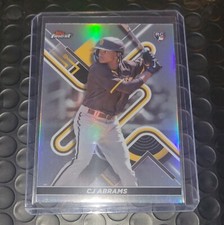 2022 Topps Finest Baseball #39 CJ Abrams Base Refractor San Diego Padres