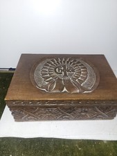 Vintage Carved Wooden Box 1st Choise Box A5