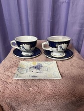 BNWT x2 Disneyland Paris Cinderella Teacup And Saucer WITH Additional tray