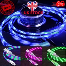 LED Type C Cable Data USB Charger Light Up For Android Galaxy A20e A40 A50 A70