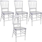4PCS Napoleon  Ghost Acrylic Transparent Crystal Stackable Dining Chairs