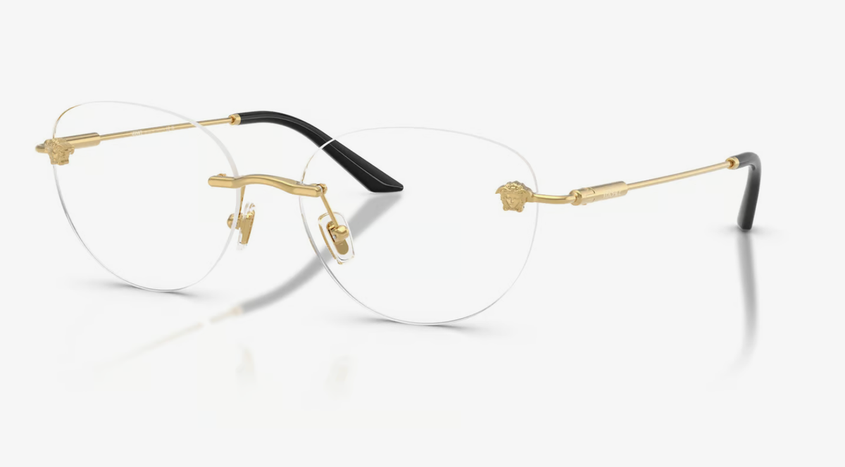 VERSACE メガネ 1305 55-16-140 ケース付き リムレス VERSACE メガネ 1305 55-16-140 ケース付き リムレス VERSACE メガネ