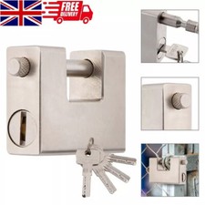 94mm Heavy Duty Padlock &4 Keys Armoured Steel Shutter Warehouse Container Lock