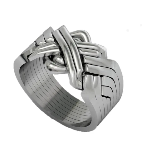 Criss cross puzzle ring 925 silver handmade  8 band Classical Turkish Puzzle