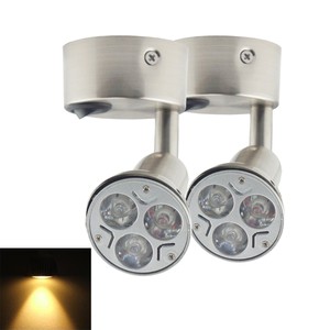 2X 12V DC Warm White LED Round Bed Side Light Reading Wall Bedside Lamp