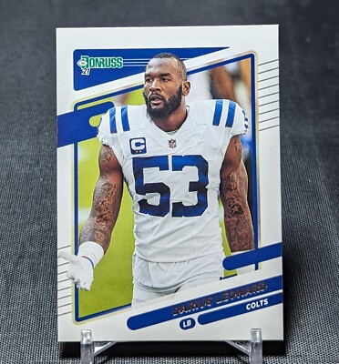 Darius Leonard No Helmet Variation 2021 Donruss Card #149 Indianapolis Colts
