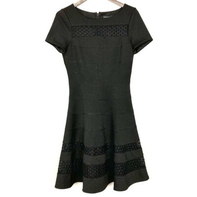 knee length dresses for ladies Glitter Mesh Scoop Neck Fit and Flare Dress with Pearl Straps – Camille La  Vie main image 1