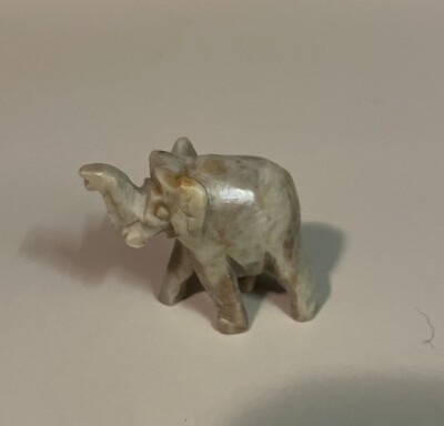 Marble Elephant Figurine 1 x 1.5 