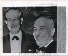 1963 Press Photo Harold Macmillan and Amintore Fanfani attend dinner in Rome.