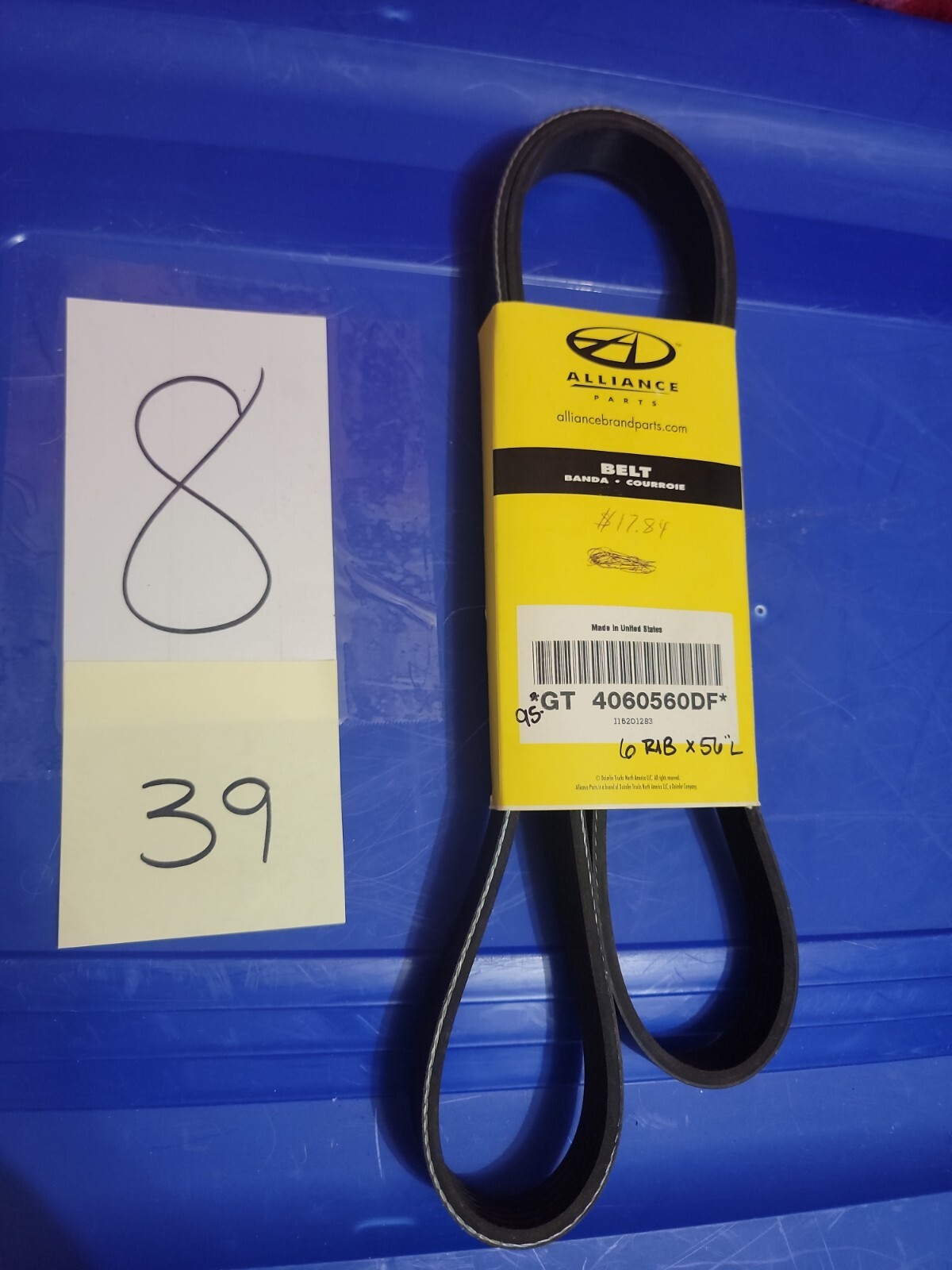 GENUINE ALLIANCE GT 4060560DF 6 RIB X 56