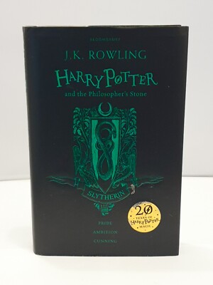 Harry Potter & the Philosopher s Stone 20th Anniv Slytherin Ed HB Black Used