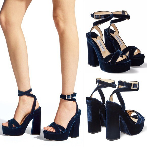 JIMMY CHOO Gaia 140 Velvet Platform Sandals 39.5 | eBay JIMMY CHOO Gaia 140 Velvet Platform Sandals 39.5 | eBay