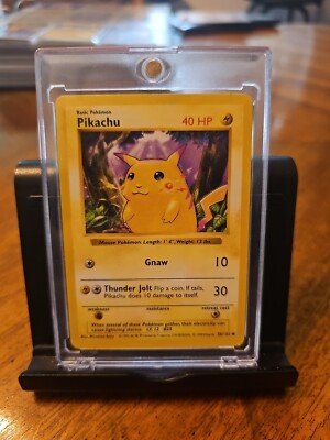 1999 Pokemon Base Set Shadowless Red Cheeks Pikachu 58/102 - MP