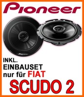 Pioneer Lautsprecher FüR Fiat Scudo 2 16Cm 2-Wege Koaxe Einbauset Boxen Paar PKW