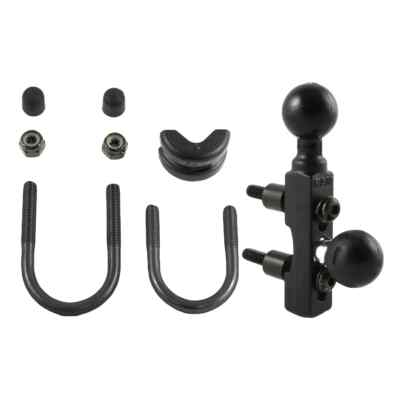 RAM Mount Motorcycle Zinc U-Bolt Handlebar Base with Double Ball RAM-B-309-8U