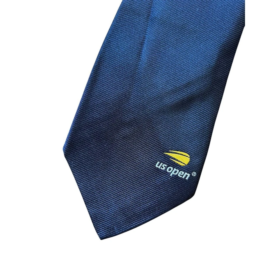 Corbata POLO Ralph Lauren US Open para hombre 100 % seda azul marino hecha en Italia nueva con etiquetas $125 Foto 2 de 4