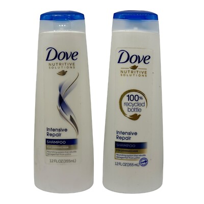 2 Pack Dove Intensive Repair Shampoo 12 oz for Damaged Hair Nourishing