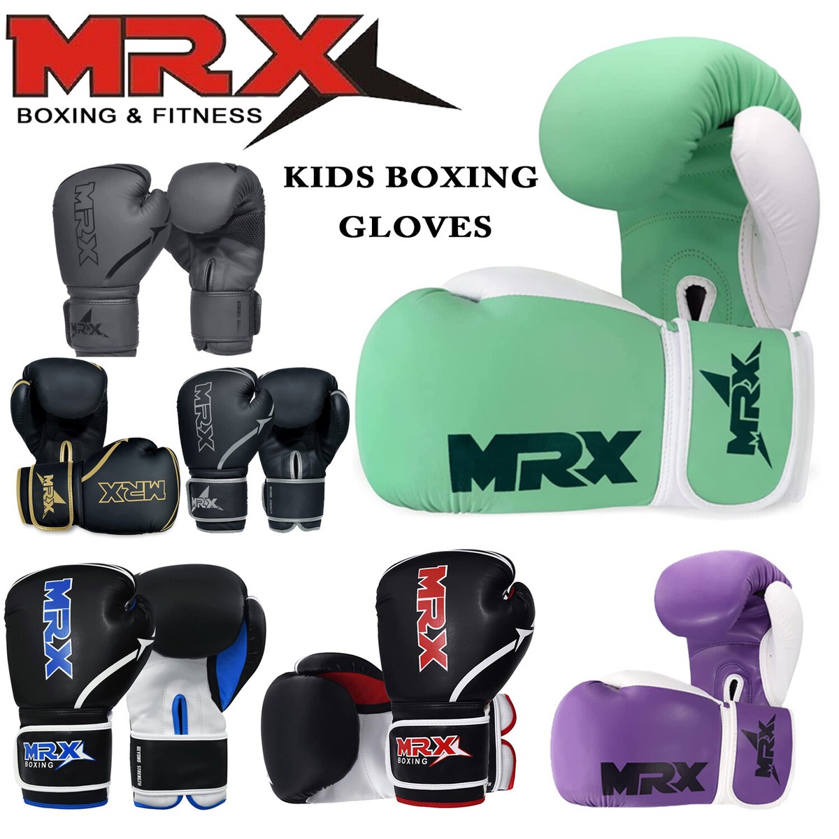 MRX Kids Boxing Gloves for Boys Girls Youth Junior Mitts Punching Gloves