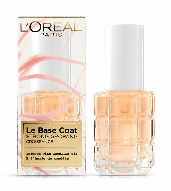 L'OREAL LE BASE COAT STRONG GROWING NAIL POLISH INFUSED WITH CAMELLIA OIL