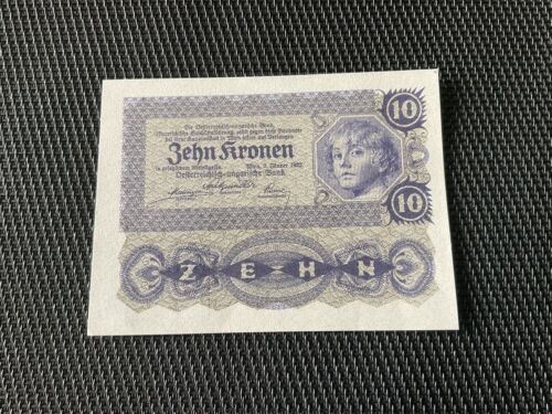 AUTRICHE: 10 Kronen 02/01/1922, Pick 75, NEUF/UNC 🔥 - Photo 1/3