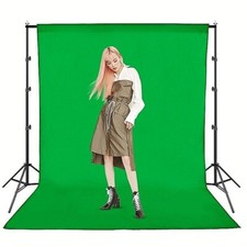 Fotografia Sfondo Verde Schermo Studio Chromakey Panno Cotone Mussola Lavabile