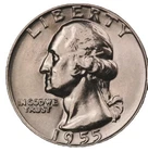1955-D SUPERB GEM BU WASHINGTON QUARTER FRESH FROM ORIGINAL ROLL FREE SHIPPING!!