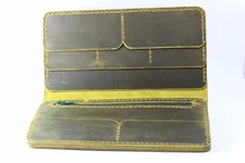 Genuine Leather Longer Wallet Men Unisex Women Handcrafted Handmade