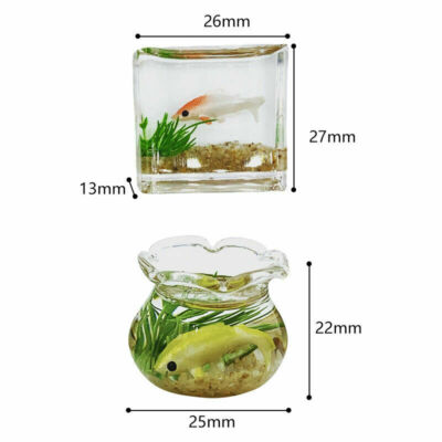 Miniatur-Fischtank Für Puppenhaus 1/12 – Acryl, Ca. 27x26x13 Mm, Deko Für Puppenzimmer