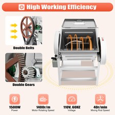 110V 15kg Commercial Dough Mixer Machine, 30QT Electric Flour Kneading Machine