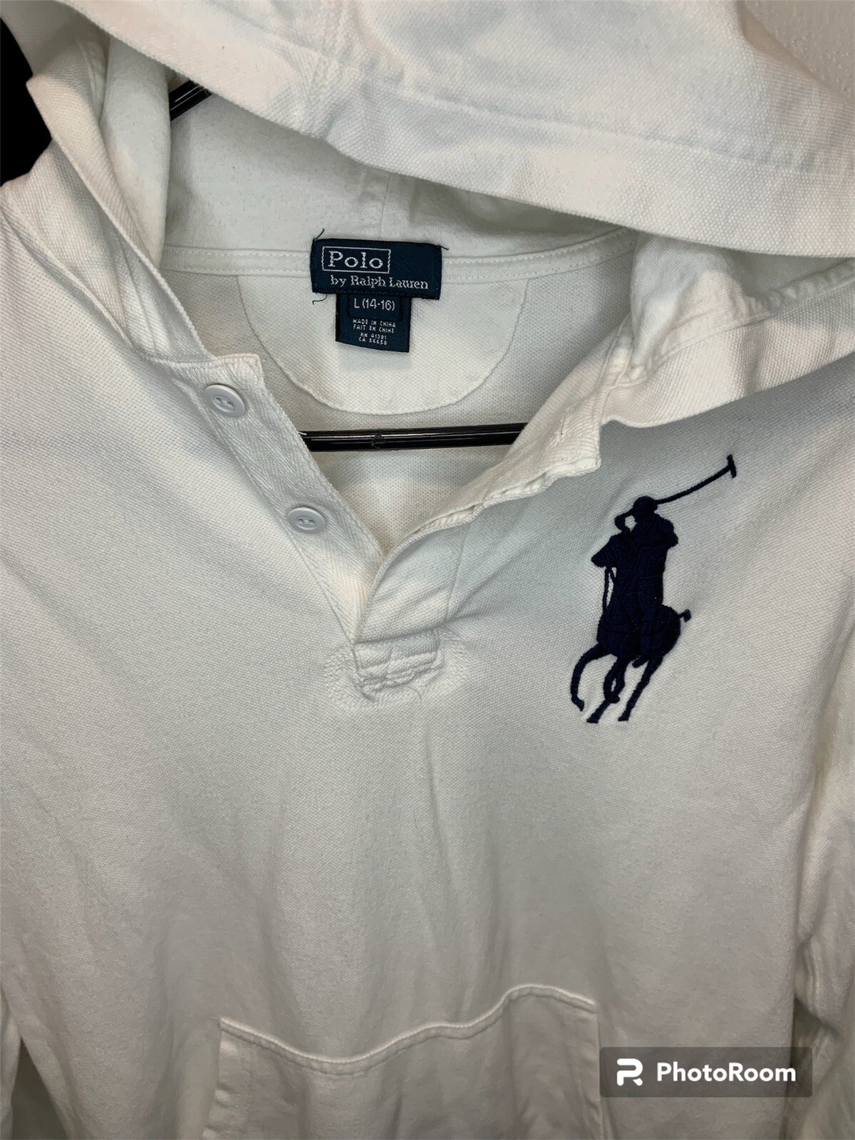 Felpa con cappuccio Polo Ralph Lauren Big Pony Ragazze L 14 Felpa con cappuccio Ragazze bianche