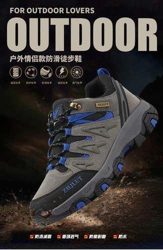 Outdoor Warm Hiking Boots Men Women Waterproof Wear Resisting Walking Shoes - Picture 13 of 27