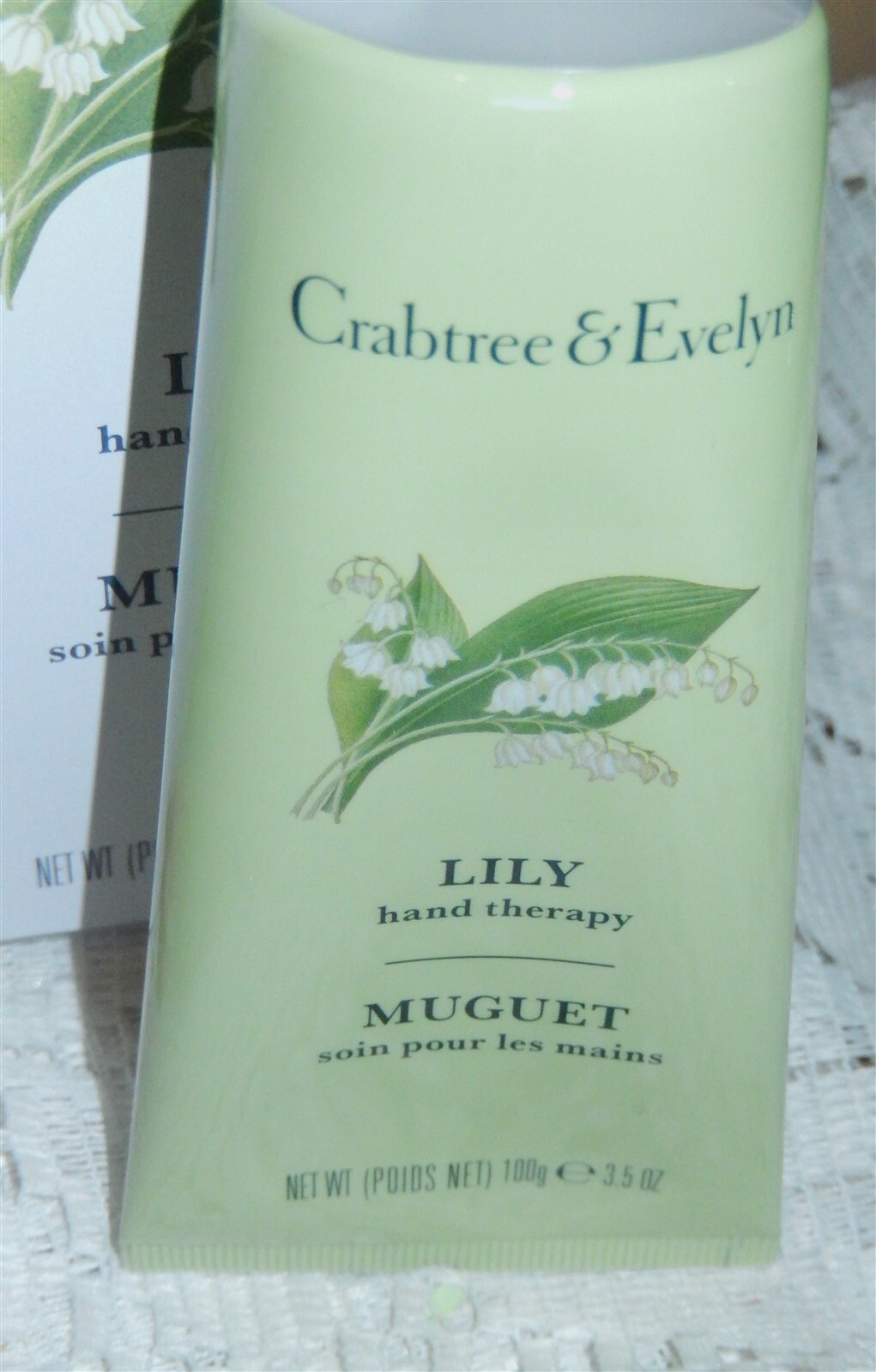 Crabtree & Evelyn LILY (Muguet) Hand Therapy Cream x2 Sealed (3.5 Oz Each) NIB