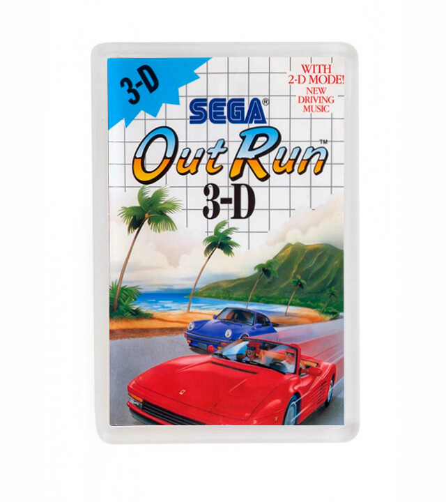 OUTRUN 3D SEGA MASTER SYSTEM FRIDGE MAGNET IMAN NEVERA