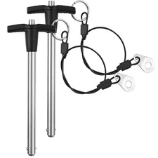 2 Pack T Handle Quick Release Pin 5/16 Inch Diameter Stainless Steel Ball Loc...