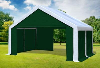Partyzelt 5x4m Weiß Grau PVC Festzelt Pavillon wasserdicht Profi Modular Event