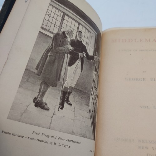 Antique Middle March Vol 1 George Eliot Miniature Edition Leather - Imagen 7 de 10