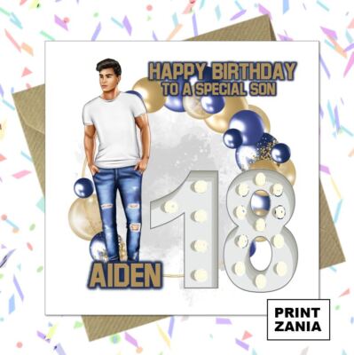 Personalised Birthday Card for Male Grandson Son Nephew 16th 18th 21st ...