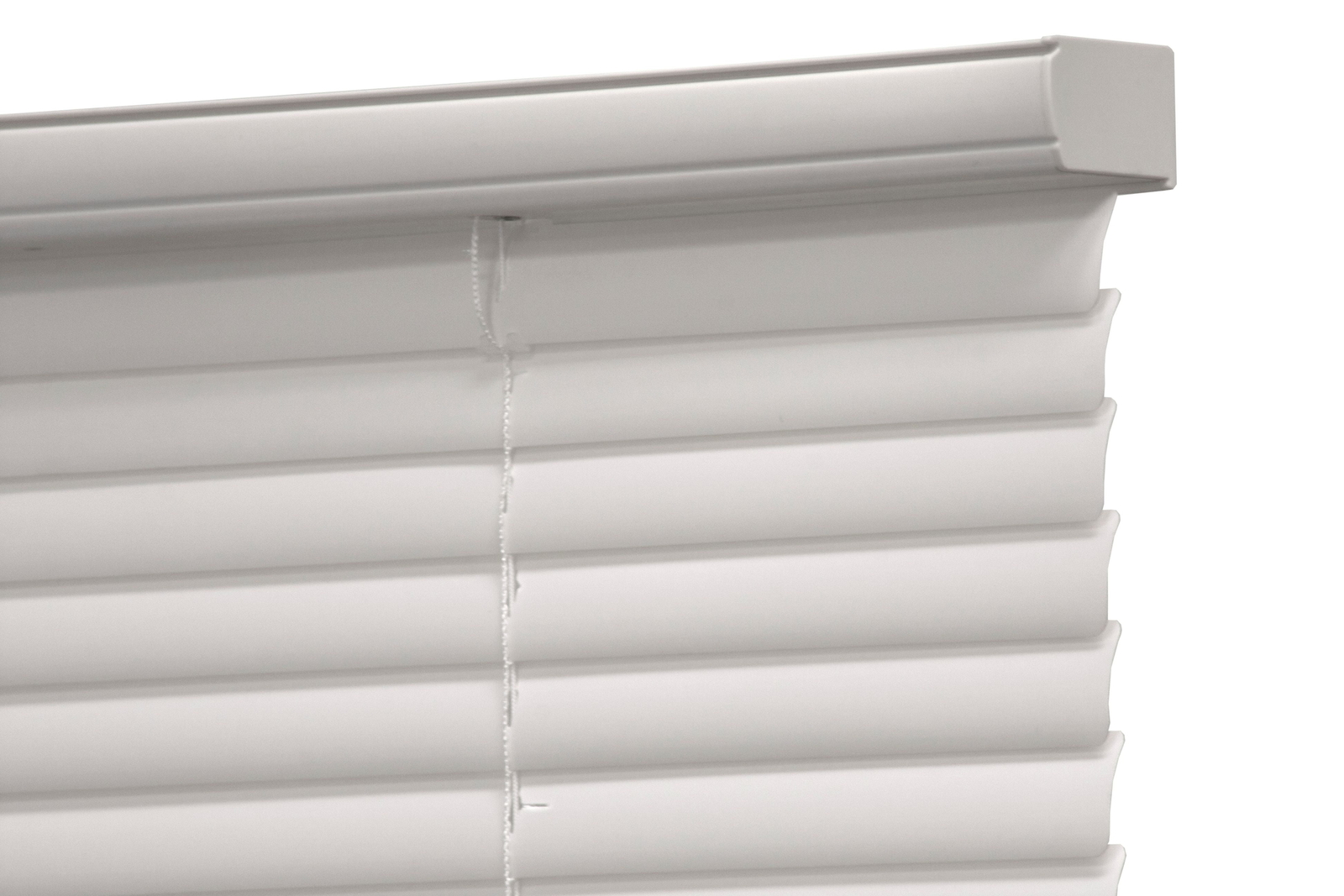 Mainstays 1" Cordless Vinyl Light Filtering Mini Blinds, White, 31" W x 64" L