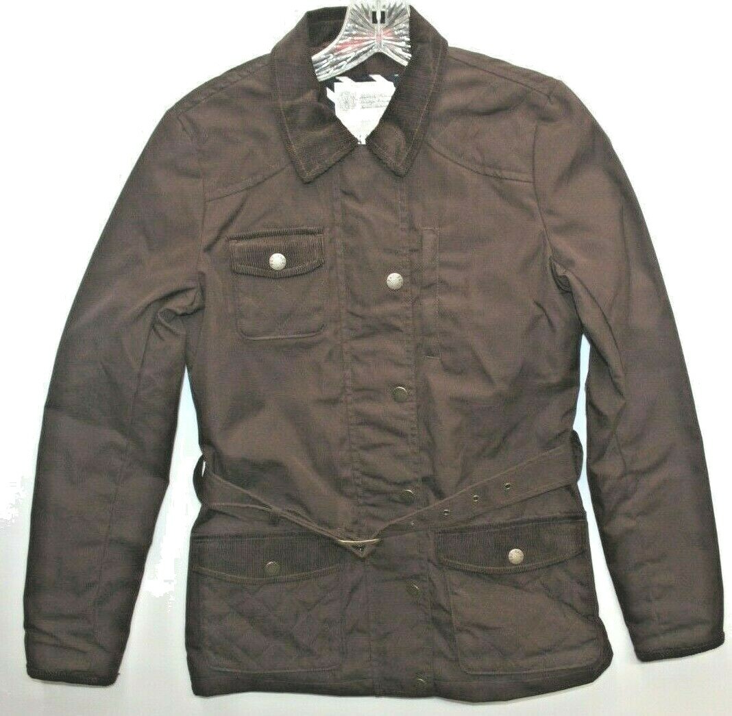 FAT FACE United Kingdom women's Sussex Brown rain coat jacket size