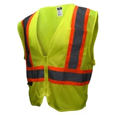 ANSI CLASS 2 MESH HIGH VISIBILITY REFLECTIVE ROAD WORK CONSTRUCTION SAFETY VEST