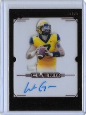 2019 Leaf Trinity Clear WILL GRIER Red Foil Auto RC 16/25 Panthers QB