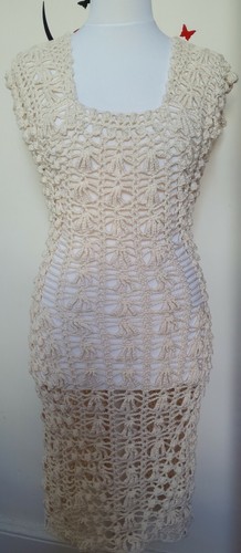 Stunning Ivory Crochet Dress (Handmade) - Picture 2 of 8