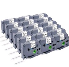 18 - 12mm Label Tape For Brother P-Touch Cube H110 TZ-231 TZe-231 Black on White