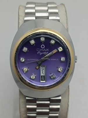 Omax Crystal 3559K Automatic Day/Date Vintage Men s Watch