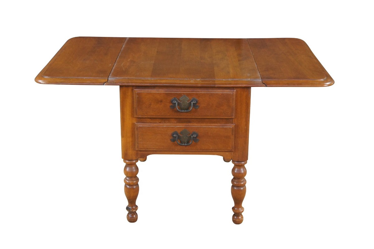 【中古】 Achados E Perdidos クルミン Ethan Allen Heirloom Colonial Early American Nutmeg Maple Drop