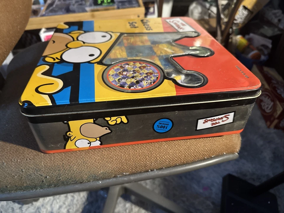 The Simpsons 3D Chess Set In Tin Box Cardinal Complete Set Vintage 2000 - Image 3 of 4