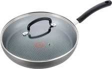 T-fal Ultimate Hard Anodized Nonstick Fry Pan 12 inch With Lid, Black 