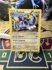 Exploud 82/124 Rare Pokemon TCG Card Fates Collide